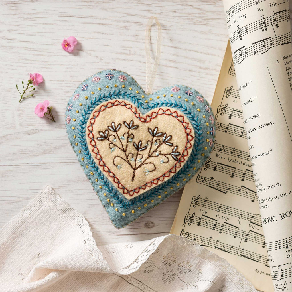 Corinne Lapierre - Embroidered Heart Felt Craft Mini Kit