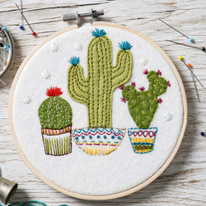Corinne Lapierre - Felt Cactus Applique Hoop Craft Kit