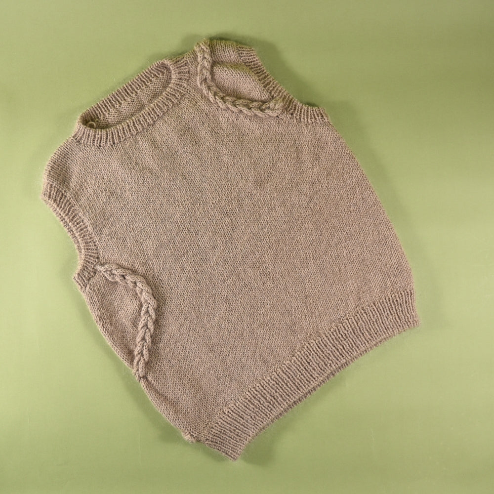 Pope Knits - Braided Lines Vest Bundle - Yarn & Digital Pattern