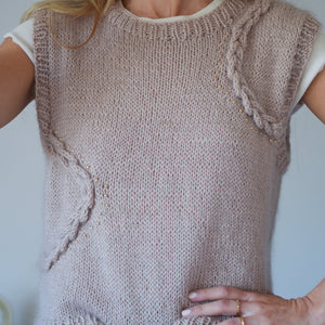 Pope Knits - Braided Lines Vest - Digital Pattern