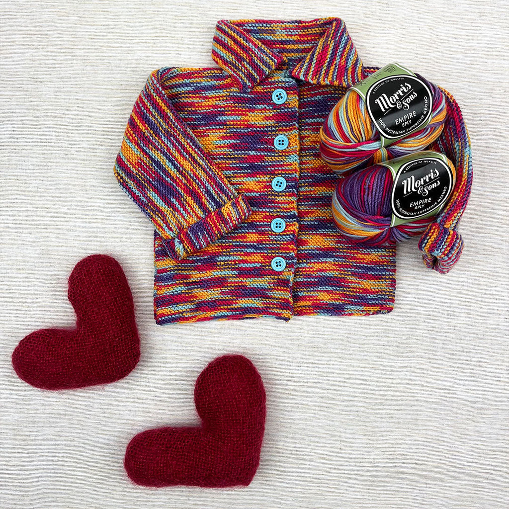 Garter Stitch Baby Jacket & Hat Bundle (Yarn+Digital Pattern)