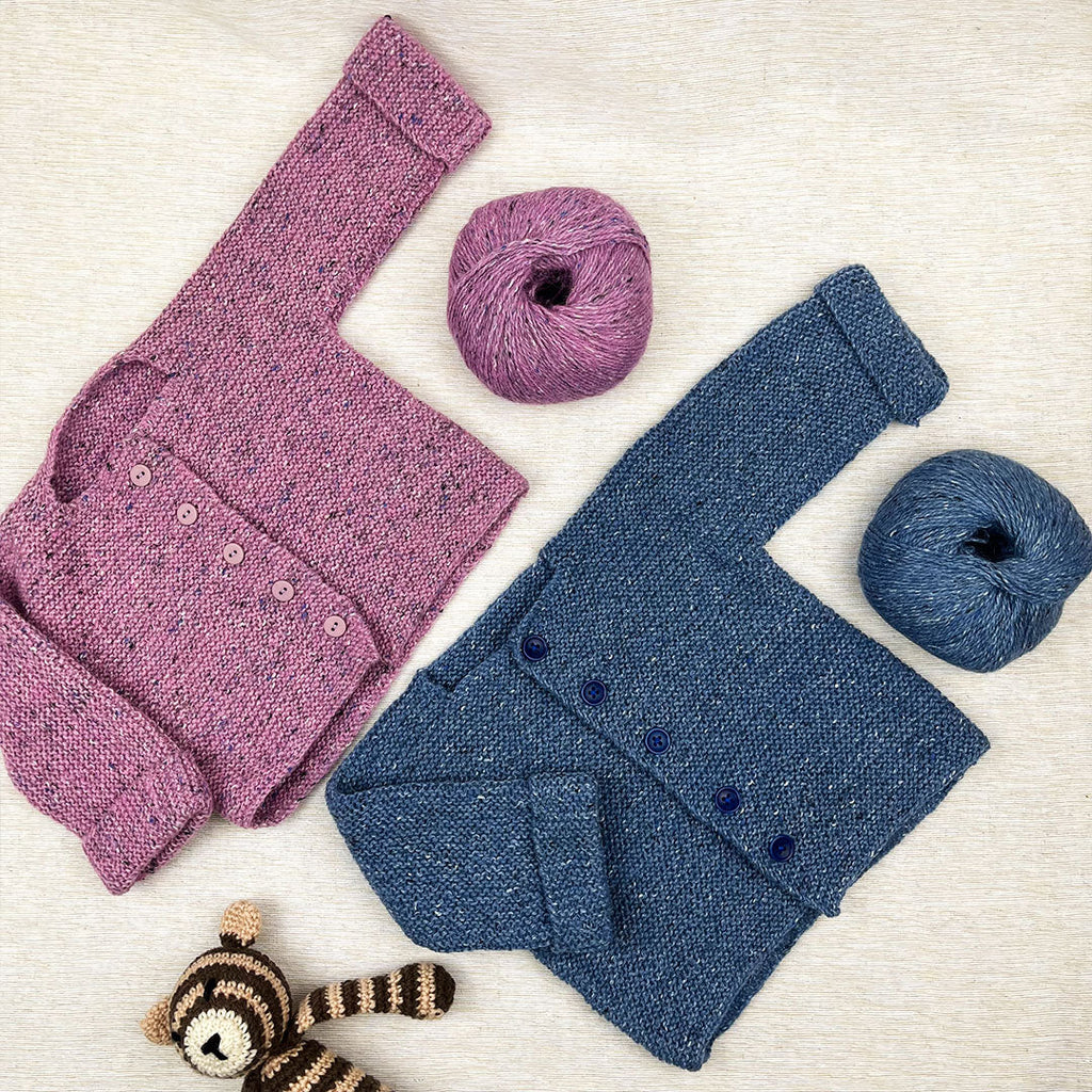 Garter Stitch Baby Jacket & Hat Bundle (Yarn+Digital Pattern)