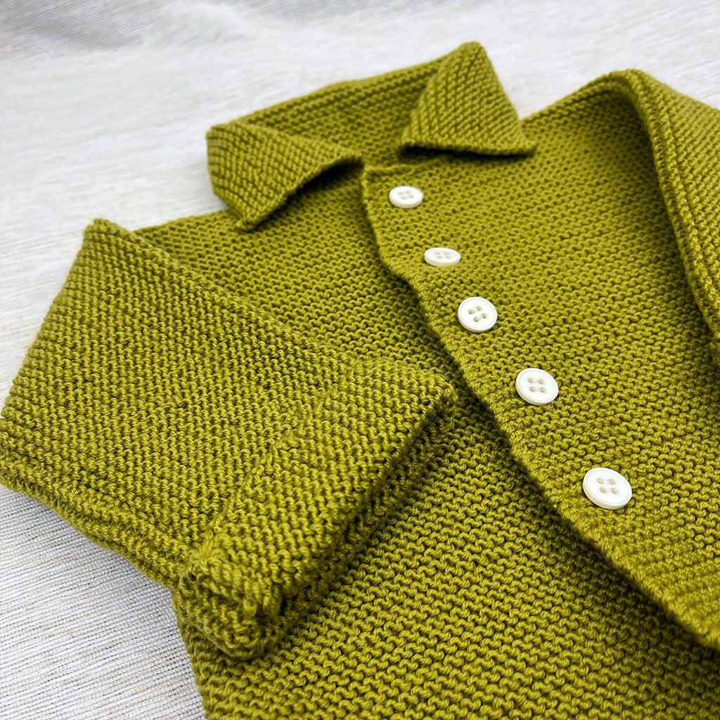 Garter Stitch Baby Jacket & Hat Bundle (Yarn+Digital Pattern)