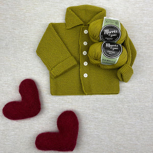 Garter Stitch Baby Jacket & Hat - Knitting Pattern