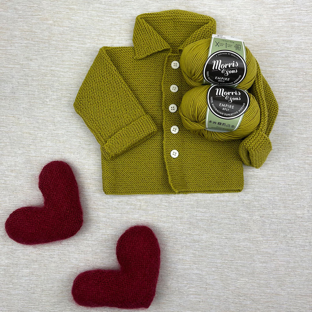 Garter Stitch Baby Jacket & Hat Bundle (Yarn+Digital Pattern)