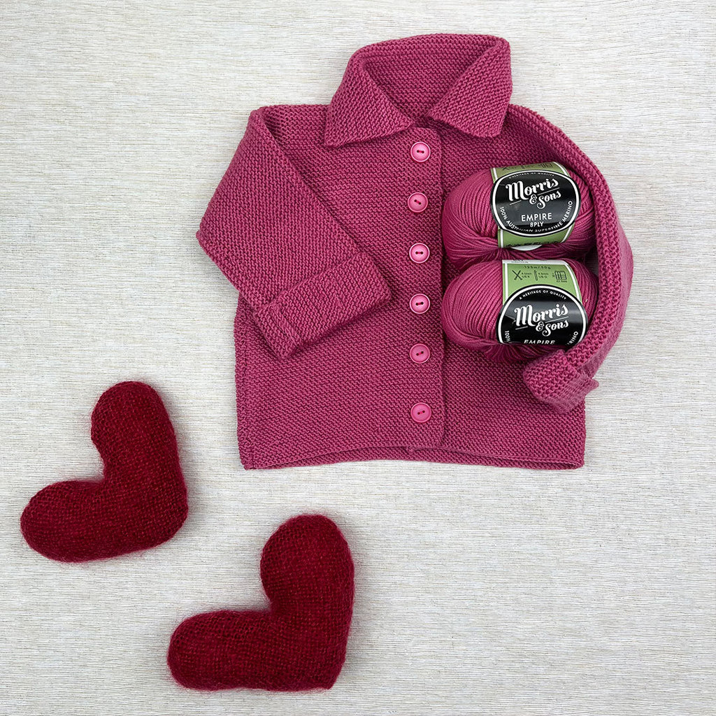 Garter Stitch Baby Jacket & Hat Bundle (Yarn+Digital Pattern)