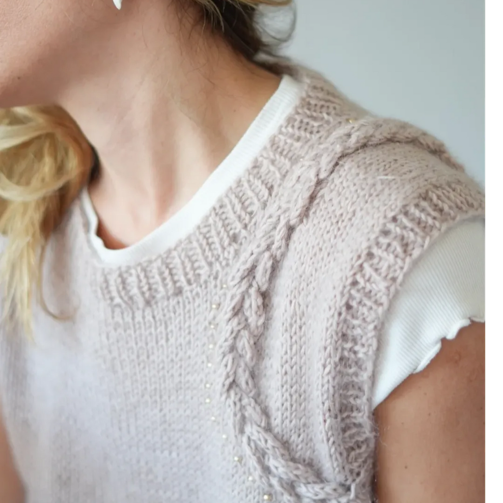 Pope Knits - Braided Lines Vest Bundle - Yarn & Digital Pattern