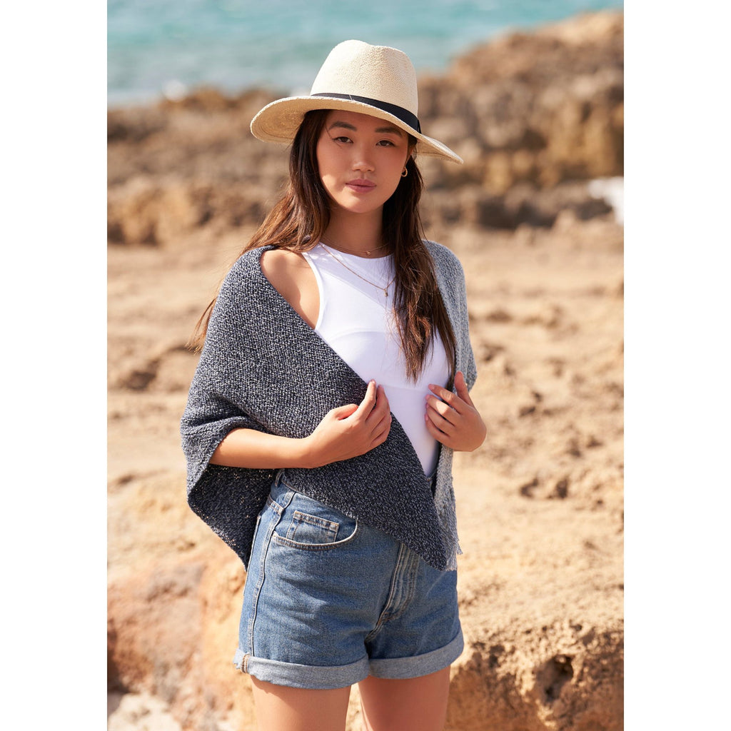 Piddock Shawl Kit from Rowan Blue Denim