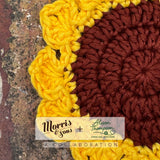 Crochet Sunflower Coaster by Alison Thompson Digital Pattern