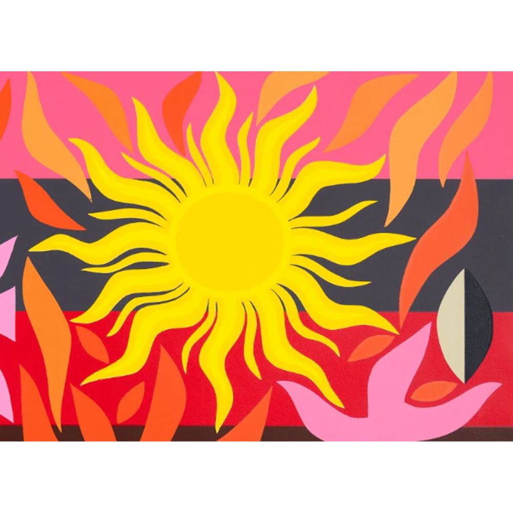 graphic image from the tapestry designed by Australian artist John Coburn.