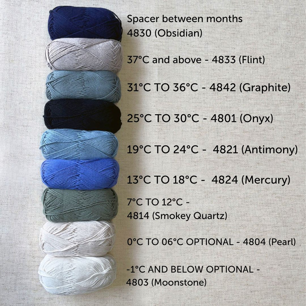 Crochet Temperature Blanket Starter Bundle (YARN+PATTERN)