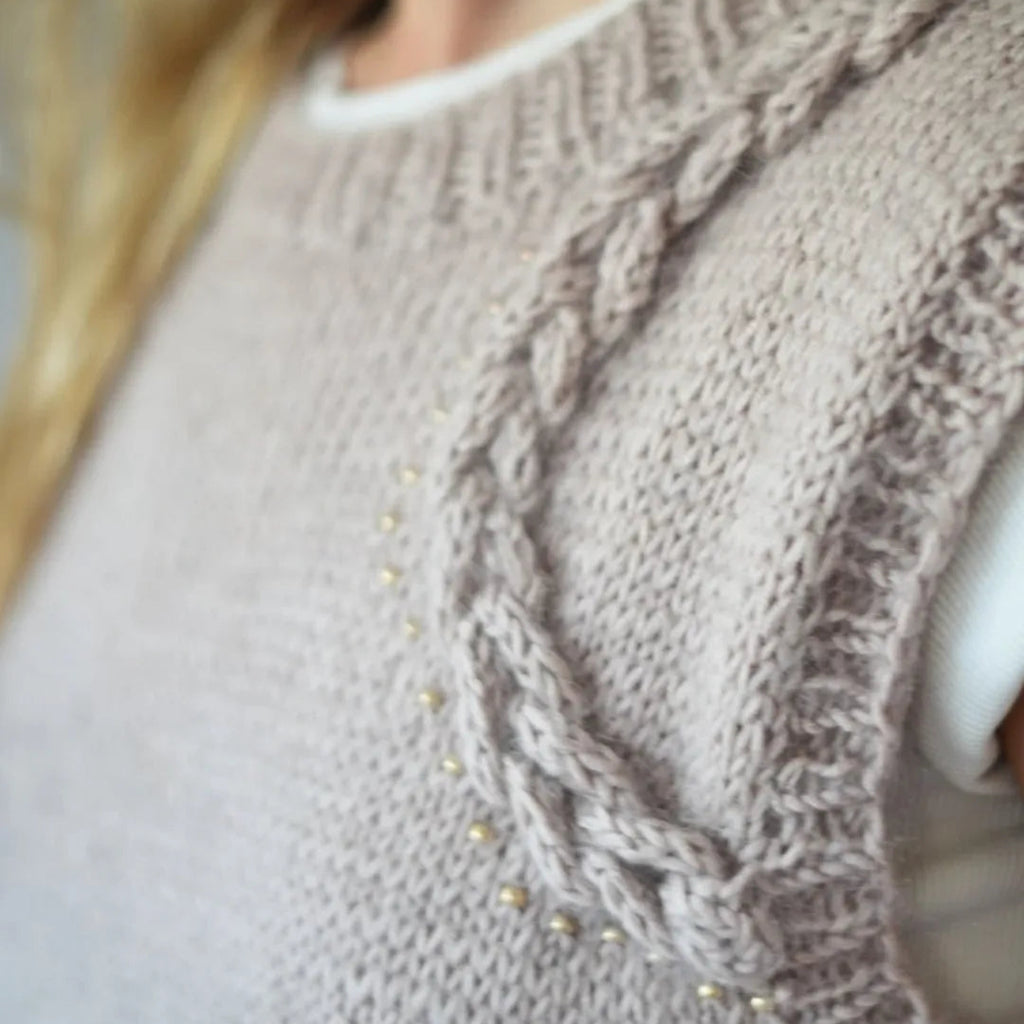 Pope Knits - Braided Lines Vest Bundle - Yarn & Digital Pattern
