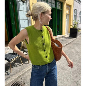 Maggie Vest by PetiteKnit Physical Printed Pattern (Not a Digital Pattern)