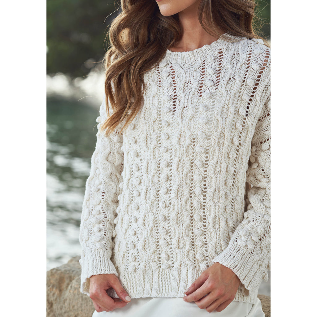 009 Cable Bobble Sweater Pattern from Mode at Rowan: Collection Two