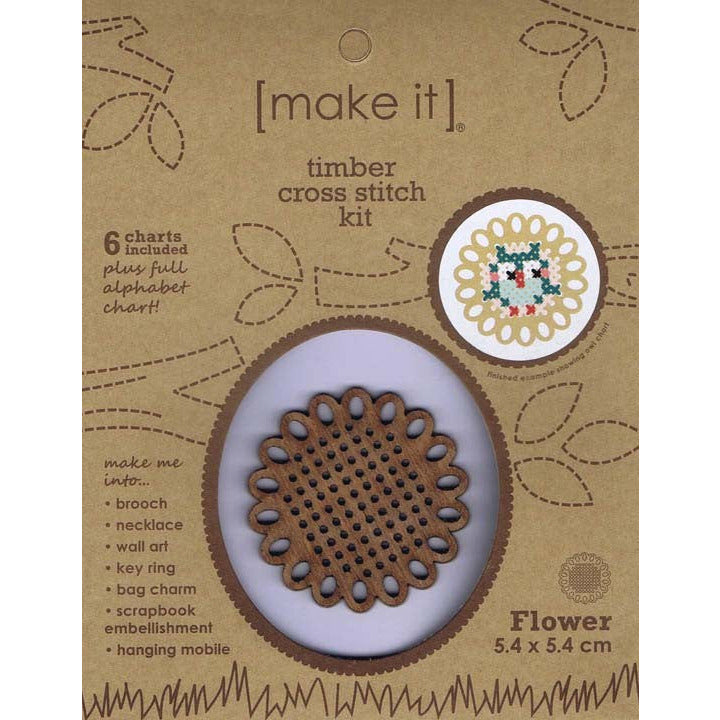Flower Timber Cross Stitch - Morris & Sons Australia