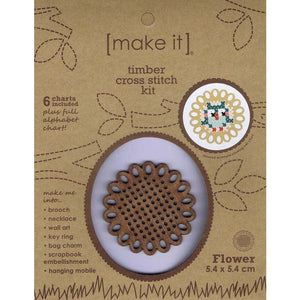 Flower Timber Cross Stitch - Morris & Sons Australia