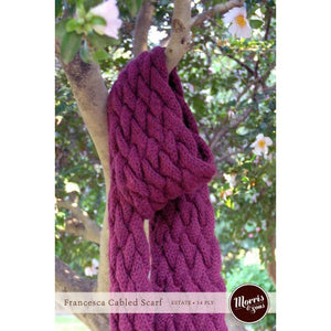 Francesca Cabled Scarf - Morris & Sons Australia
