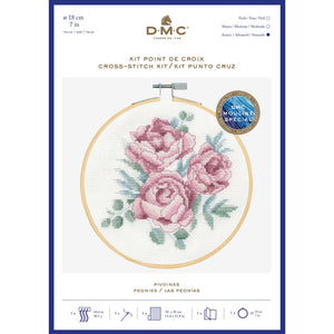 DMC Peonies Cross Stitch Kit