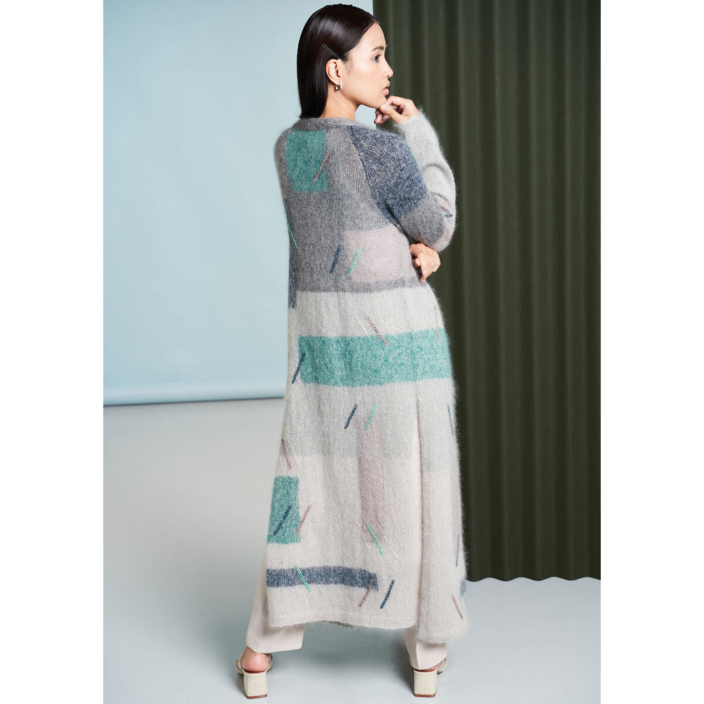 Block Cardigan Pattern from Abstract by Georgia Farrell