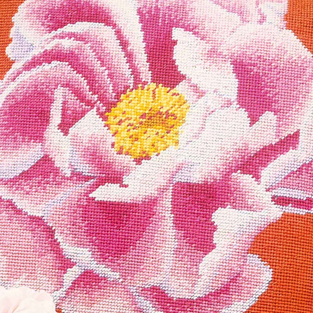 Coral Peony Cushion - Morris & Sons Australia