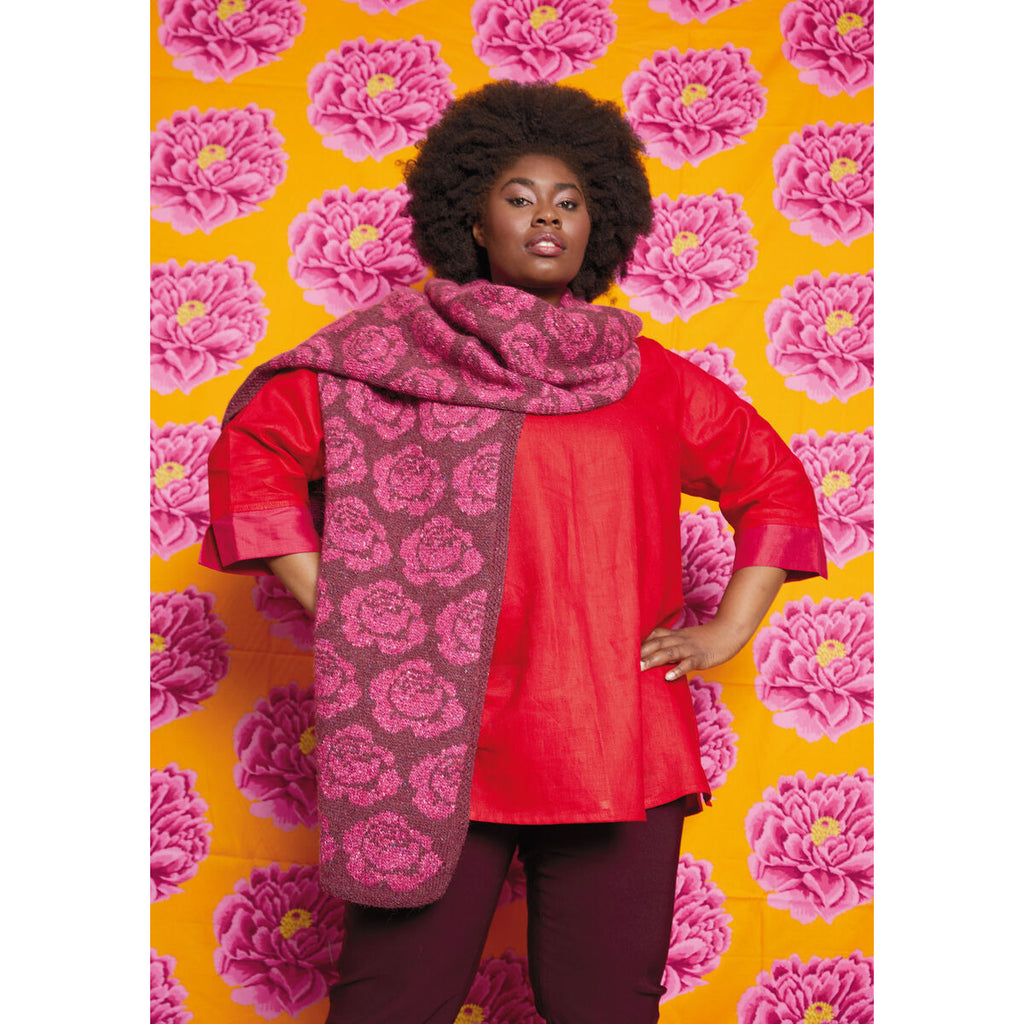 Pink Rose Stole Pattern- Say it with Flowers