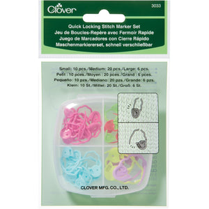 Clover Quick Locking Stitch Marker Set 3033 - Morris & Sons Australia