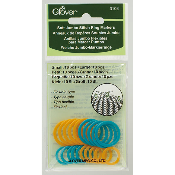 Clover Soft Jumbo Stitch Ring Markers 3108