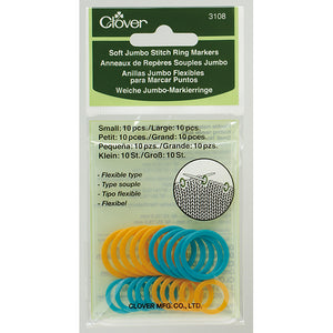 Clover Soft Jumbo Stitch Ring Markers 3108