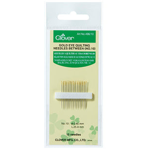 Clover Gold Eye Quilting Needles Between No. 10