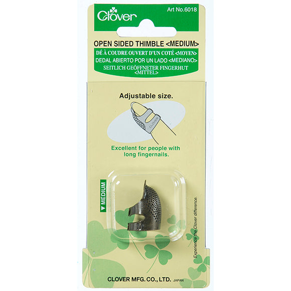 Clover Open Sided Adjustable Thimble Medium