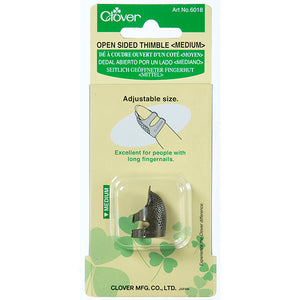Clover Open Sided Adjustable Thimble Medium