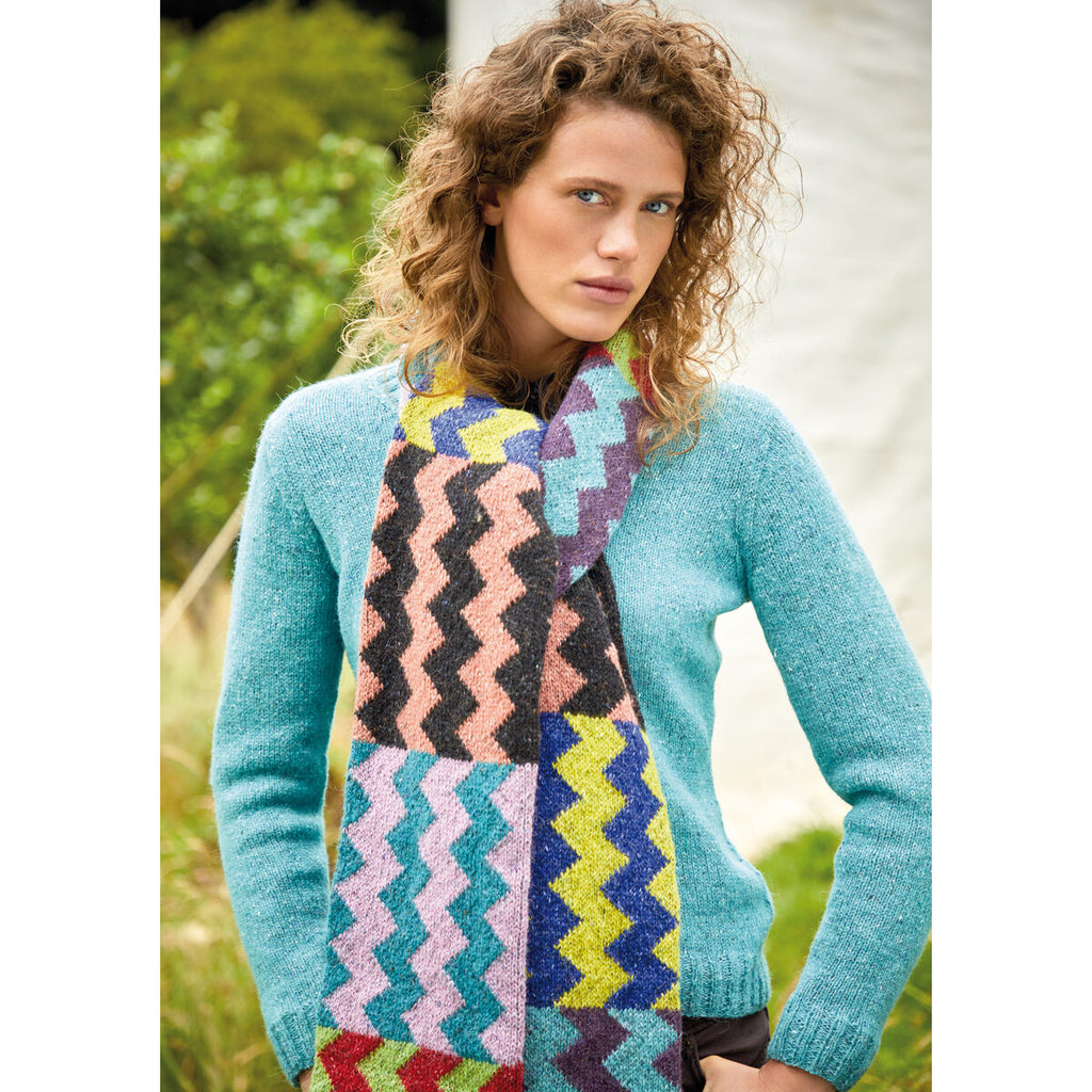 Contrast Zig Zag Scarf Kit- Kaffe Fassett's Felted Tweed