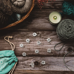 Knitpro Mindful Sterling Silver Plated Chakra Stitch Markers