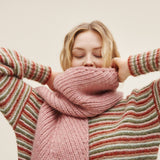 chunky pink scarf