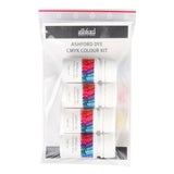 The kit features four paint colors: Turquoise, Bright Pink, Bright Yellow, and Coal, for diverse color creation.