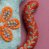 Corinne Lapierre - Folk Embroidered Cat Felt Craft Mini Kit