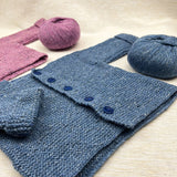 Garter Stitch Baby Jacket & Hat Bundle (Yarn+Digital Pattern)