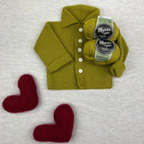 Garter Stitch Baby Jacket & Hat Bundle (Yarn+Digital Pattern)