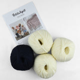 soft white yarns with bluenight yarn colourway 