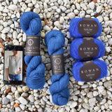 Stockholm slipover by petite knit yarn and pattern bundle blue