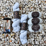 Stockholm slipover by petite knit yarn and pattern bundle soft grey