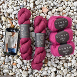 Stockholm slipover by petite knit yarn and pattern bundle magenta