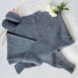 No Frills Sweater Bundle by PetiteKnit Bundle Yarn and Physical Printed Pattern  (Not a Digital Pattern)