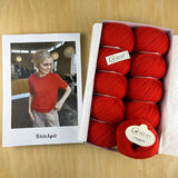 Poppy Tee by PetiteKnit Bundle Yarn and Physical Pattern (Not a digital pattern)