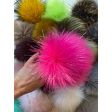 LovaFur 100% Vegan Faux Fur Pom Poms Large