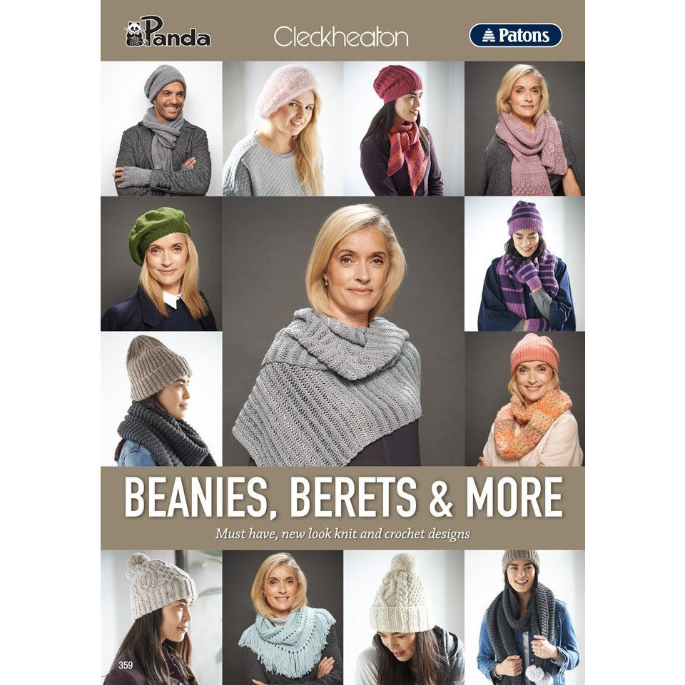 Knitting pattern for Beanies, berets, hats, scarfs, gloves and more. Morris and sons