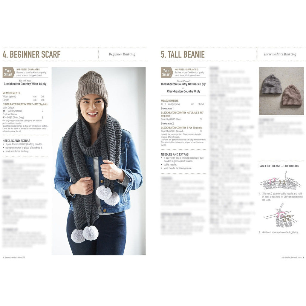 Knitting pattern for Beanies, berets, hats, scarfs, gloves and more 6. Morris and sons