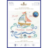 DMC Sail Boat Baby Cross Stitch Sampler