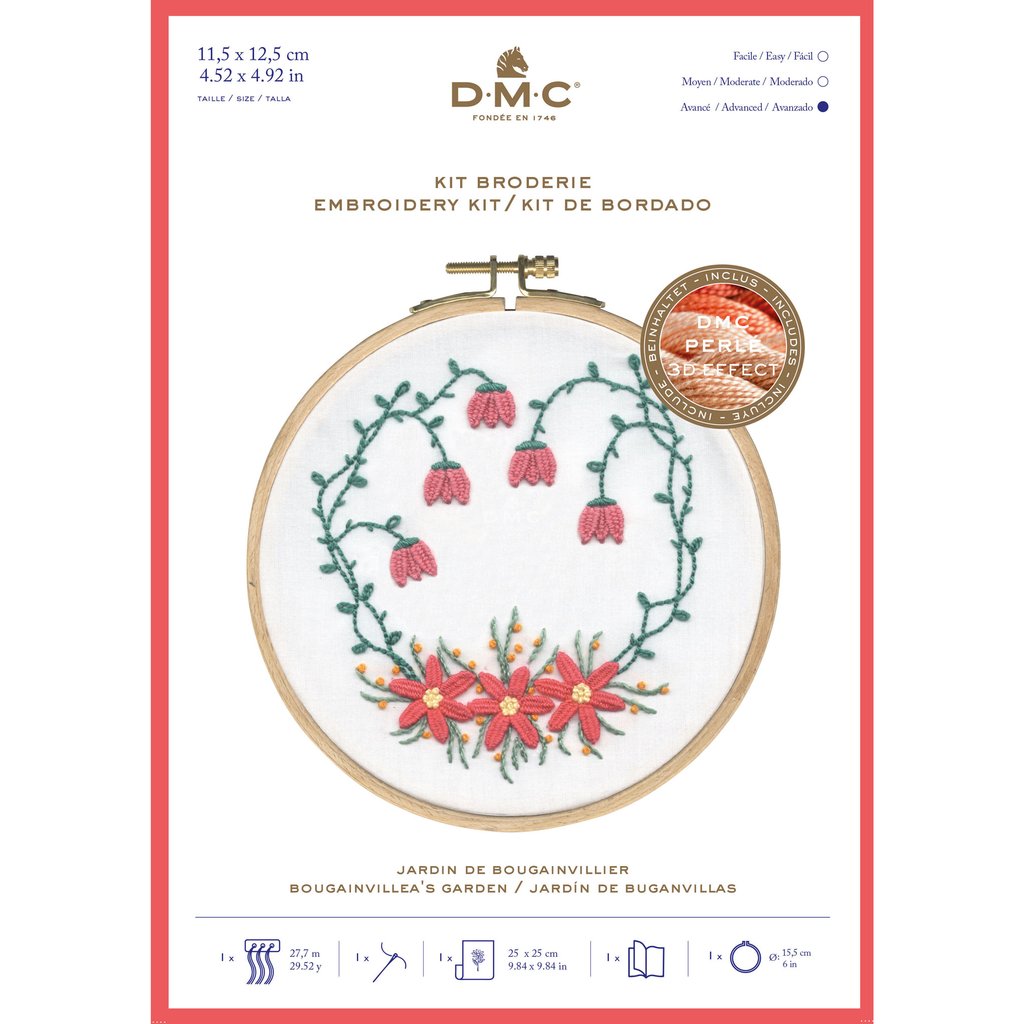 DMC Bougainvillea's Garden Embroidery Kit