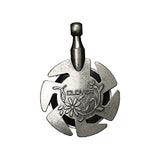 Clover Yarn Cutter Pendant Antique Silver 3106
